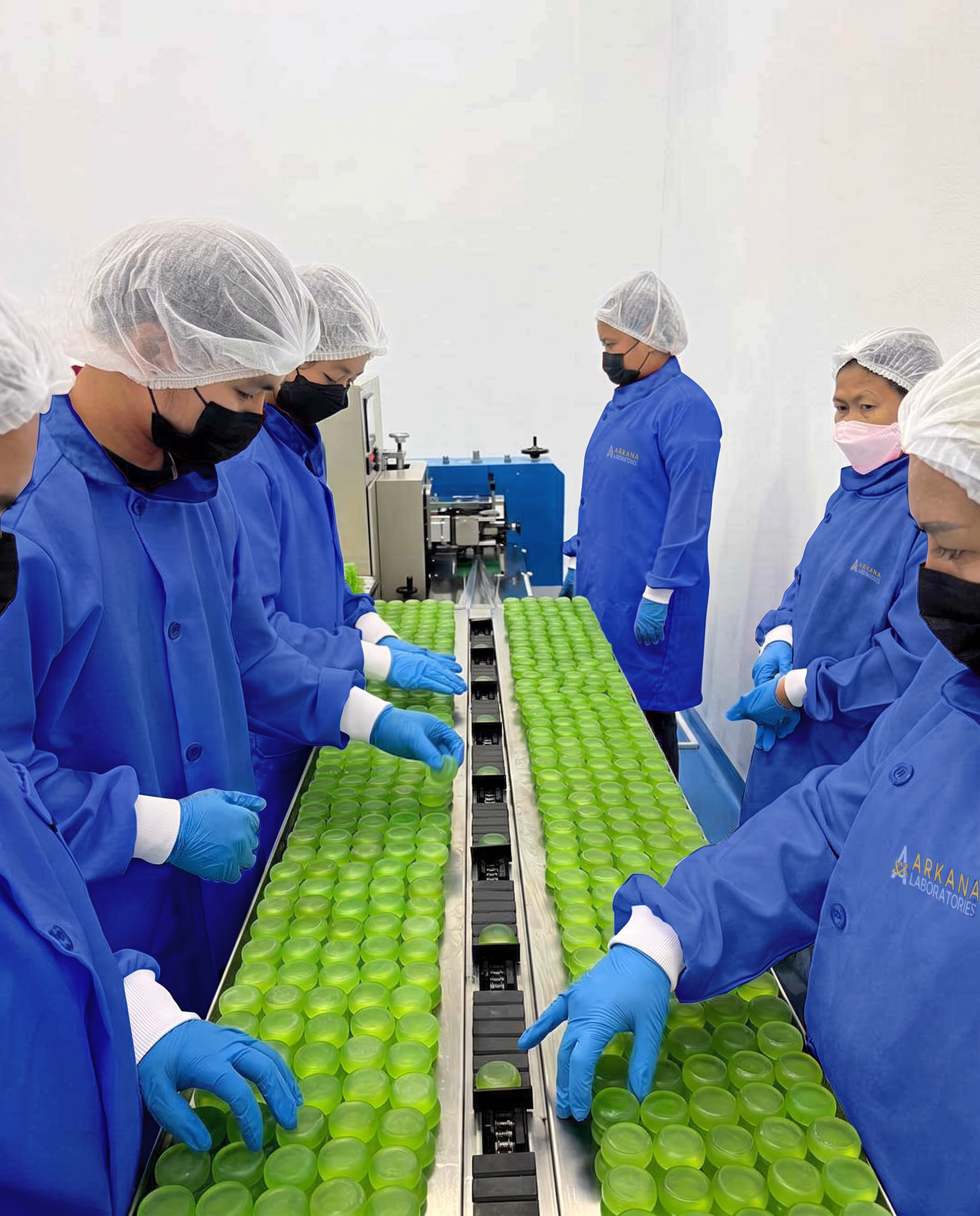 Packaging line in operation