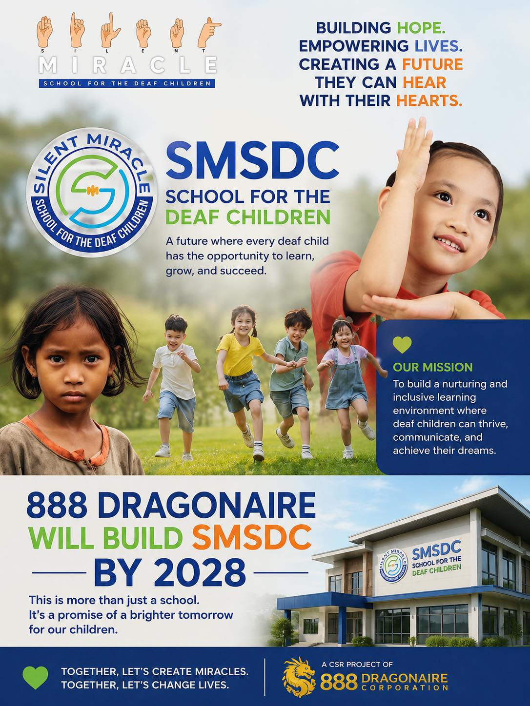 Silent Miracle School for the Deaf Children — SMSDC marketing poster